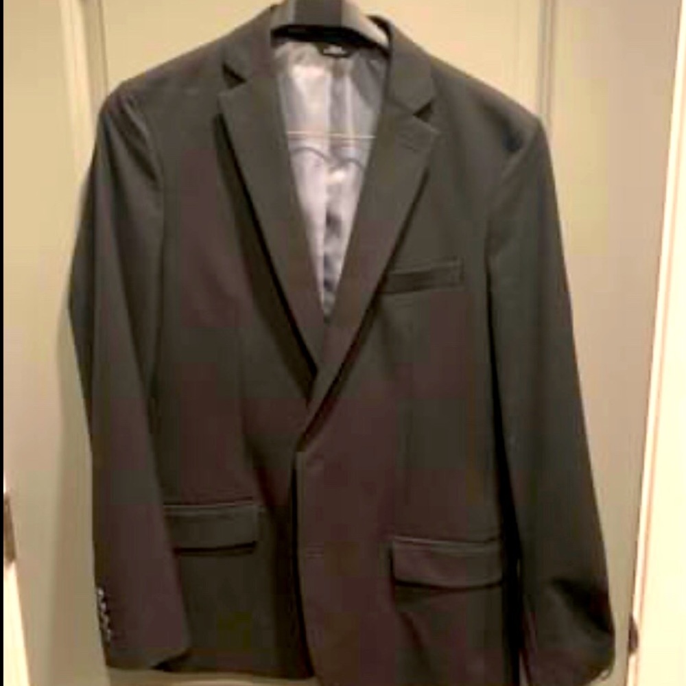 JM Haggar Slim Fit 42L Black Blazer
